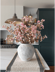 Branches fleuries artificielles – Rose tendre (6 tiges)