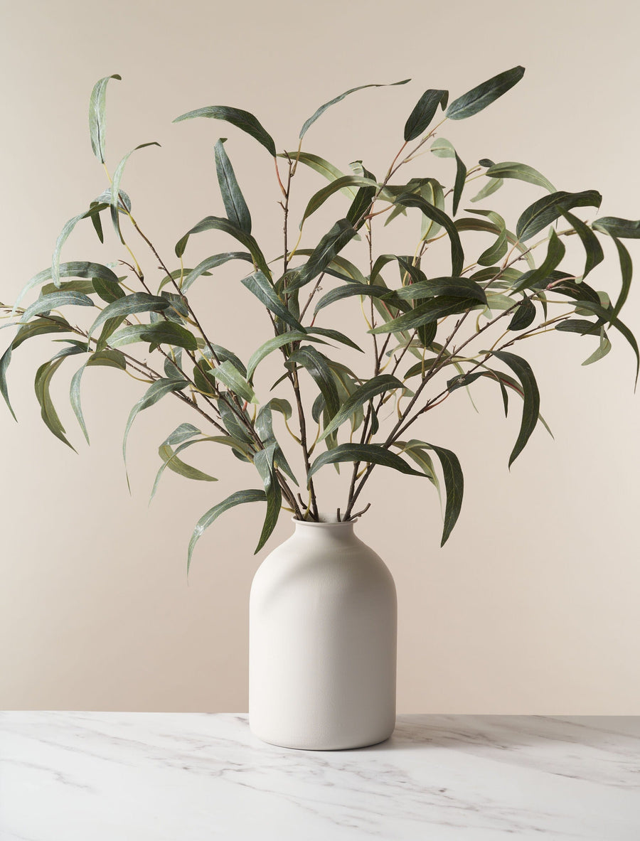Eucalyptus à feuilles de saule artificiel – Vert (5 tiges)