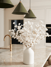 Eucalyptus artificiel – Blanc (5 tiges)