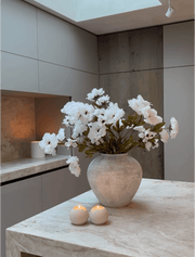 Pivoines Moutan artificielles – Blanc (8 tiges)