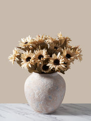 Tournesols artificiels d’automne – Beige (3 tiges / 21 fleurs)