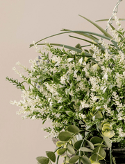 Panier Floral Suspendu d'Extérieur – Vert et Violet