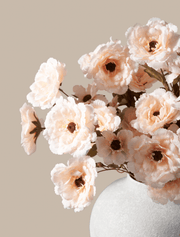 Pivoines Moutan artificielles – Pêche (8 tiges)