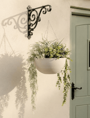 Panier Floral Suspendu d'Extérieur – Vert et Violet