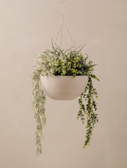 Panier Floral Suspendu d'Extérieur – Vert et Violet