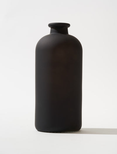 Vase en verre Aria – Noir mat