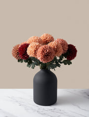 Grands chrysanthèmes Kiku artificiels – Bouquet assorti (10 tiges)