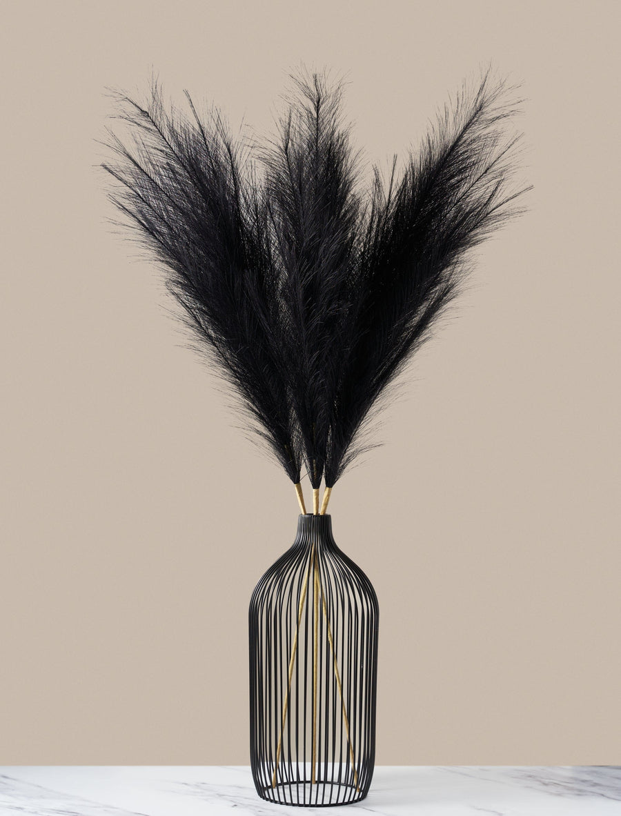 Grande pampa artificielle – Noir (3 tiges)