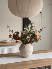 Composition florale artificielle d’automne – Vert et beige