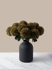 Grands chrysanthèmes Kiku artificiels – Vert (10 tiges)