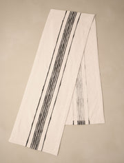 Chemin de table à rayures noires – 200 cm