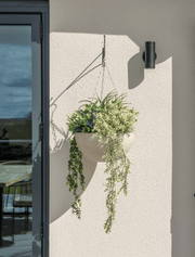 Panier Floral Suspendu d'Extérieur – Vert et Violet