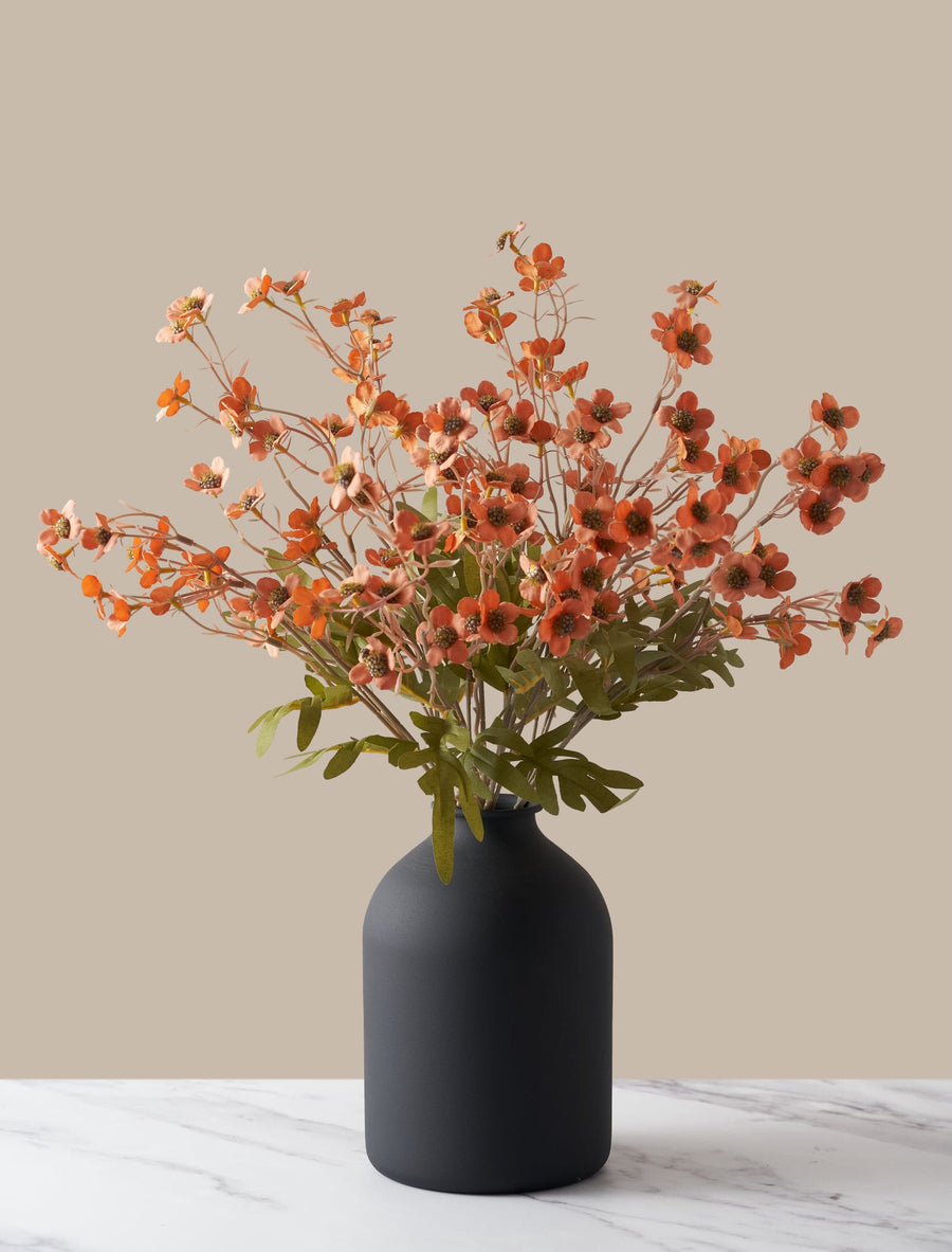 Fleurs de cire artificielles – Terre d’ombre (10 tiges)