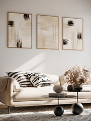 Composition murale de 3 affiches – Tons neutres