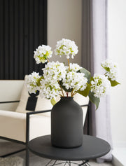 Petit bouquet d’hortensias artificiels – Blanc (3 tiges)