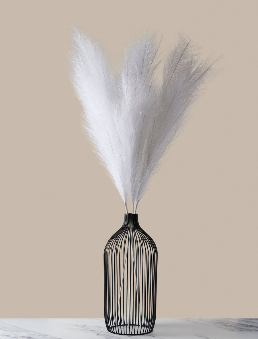 Grande pampa artificielle – Blanc (3 tiges)