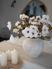 Pivoines Moutan artificielles – Blanc (8 tiges)