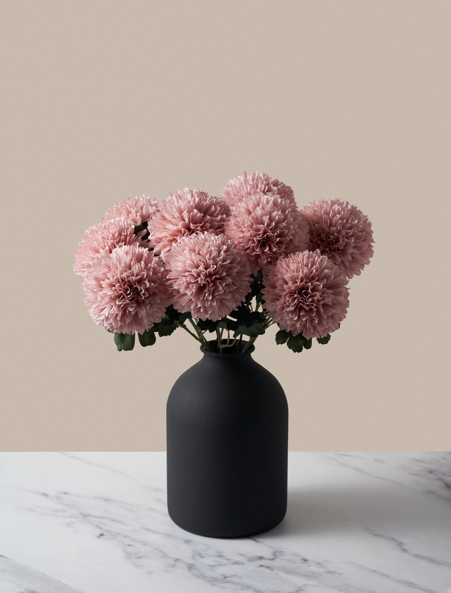 Grands chrysanthèmes Kiku artificiels – Rose (10 tiges)