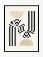 Affiche – Dessin au trait abstrait neutre