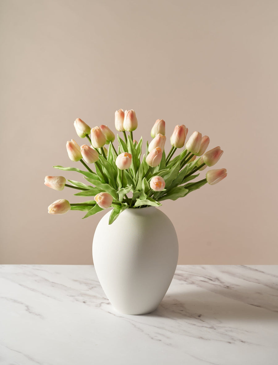 Tulipes artificielles – Champagne pêche (25 tiges)