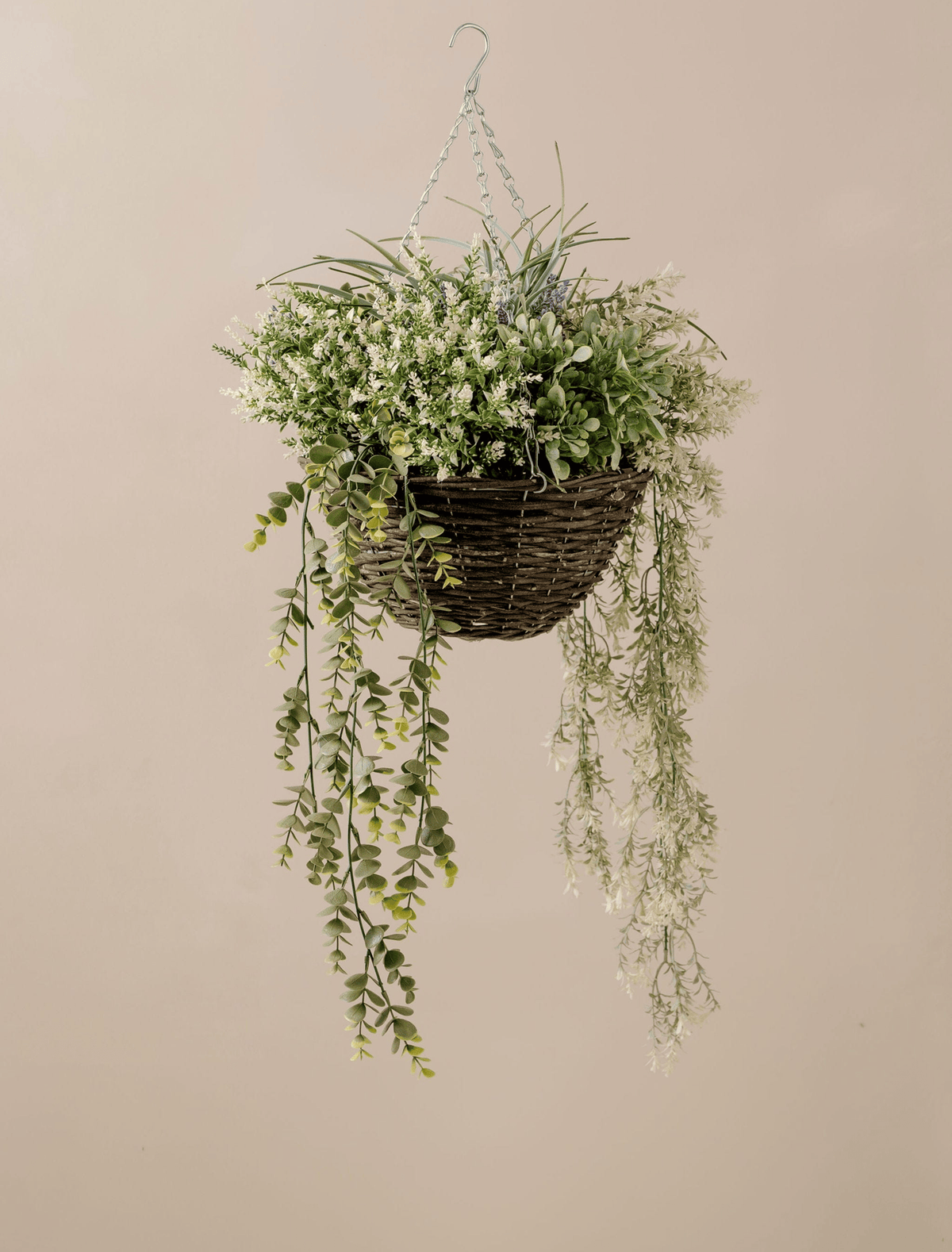 Panier Floral Suspendu d'Extérieur – Vert et Violet