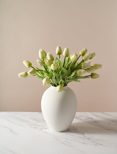 Tulipes artificielles – Vert (25 tiges)