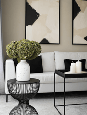 Grands hortensias artificiels – Vert (5 tiges)