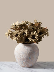Tournesols artificiels d’automne – Vert rustique (3 tiges / 21 fleurs)