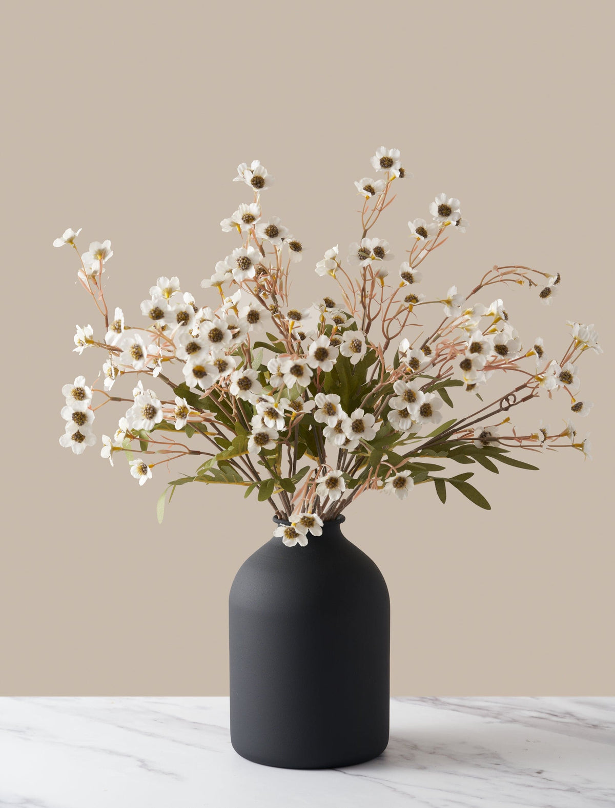 Fleurs de cire artificielles – Blanc (10 tiges)