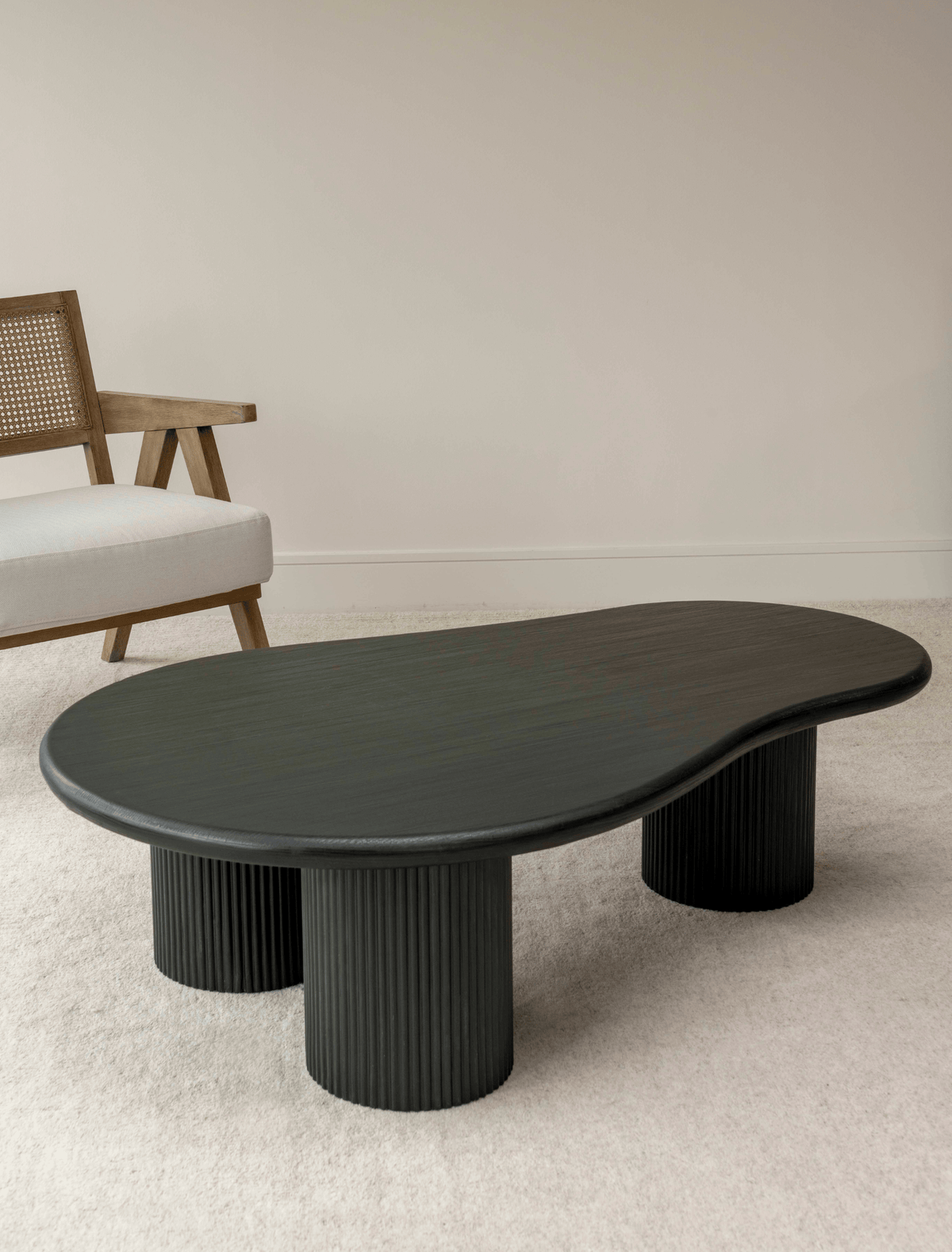 Table basse Luna – Bois noir