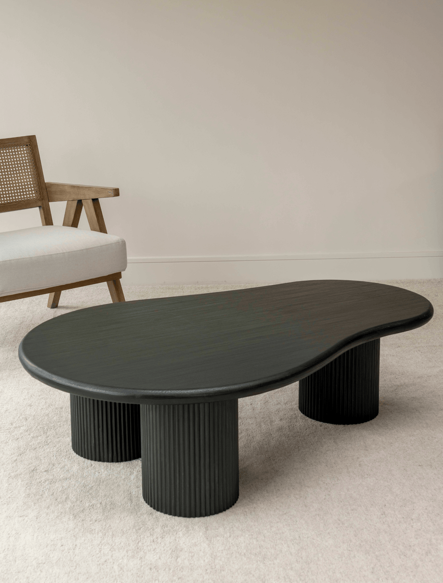 Table basse Luna - Bois noir