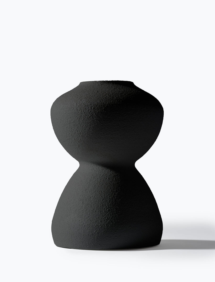 Vase Laila – Noir Texturé